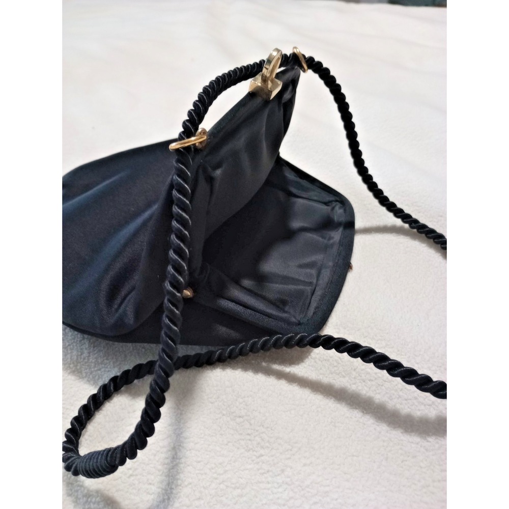 Walborg Womens Vintage 50s/60s Black Smooth Evening Bag - Picture 4 of 5